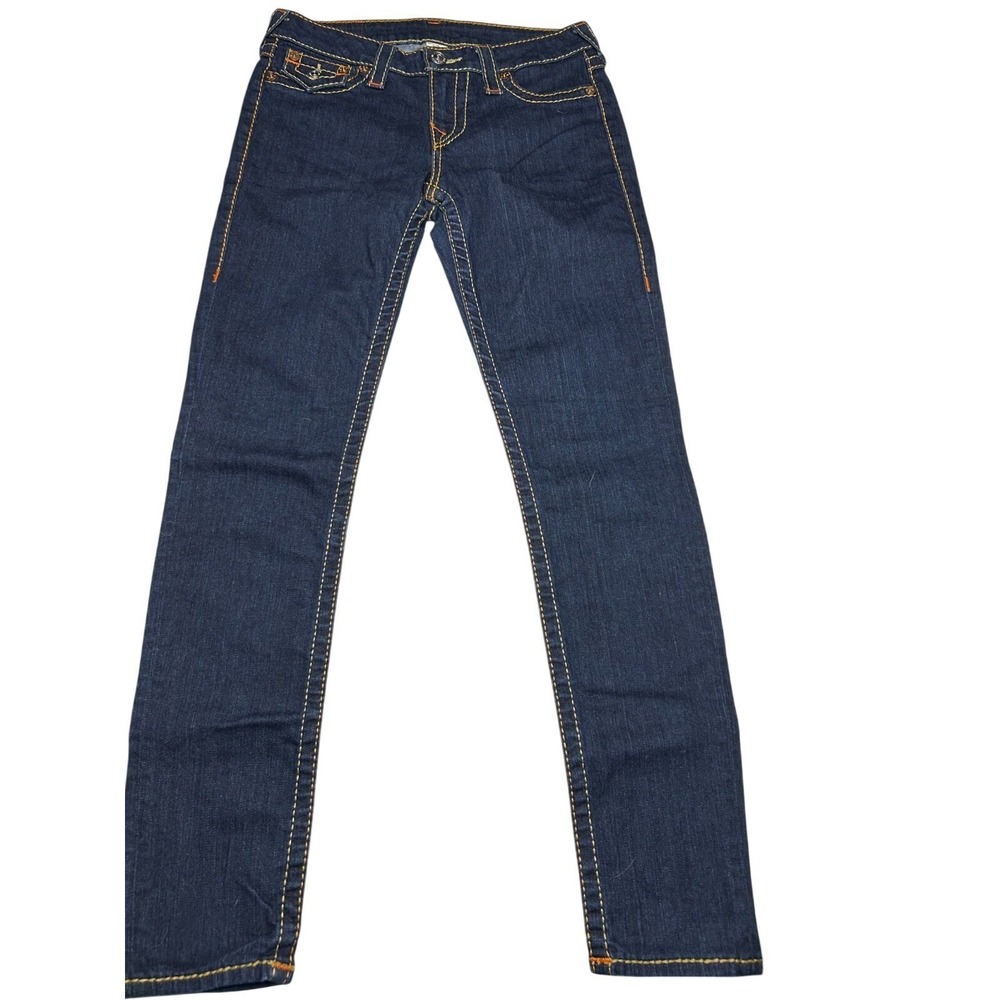 True Religion Women's Jeans 27 Y2K Signature Stitch Denim Designer